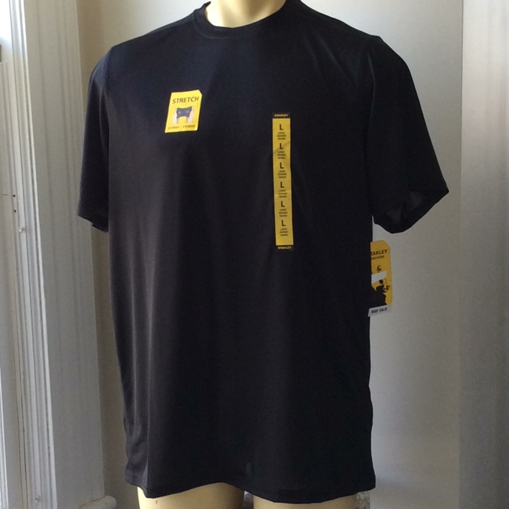 Men's WorkWear Stretch T-Shirt Black Men Size L